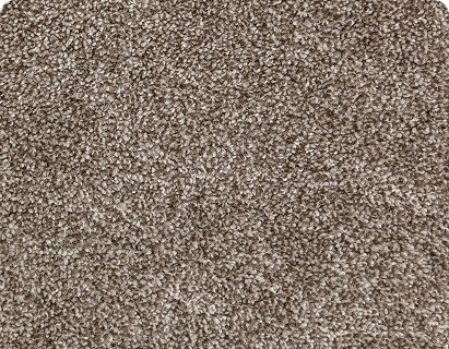 Mocha and beige flecked textured plush carpet in a close-up swatch.
