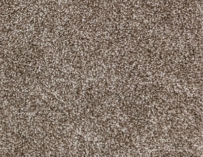 Mocha and beige flecked textured plush carpet in a close-up swatch.
