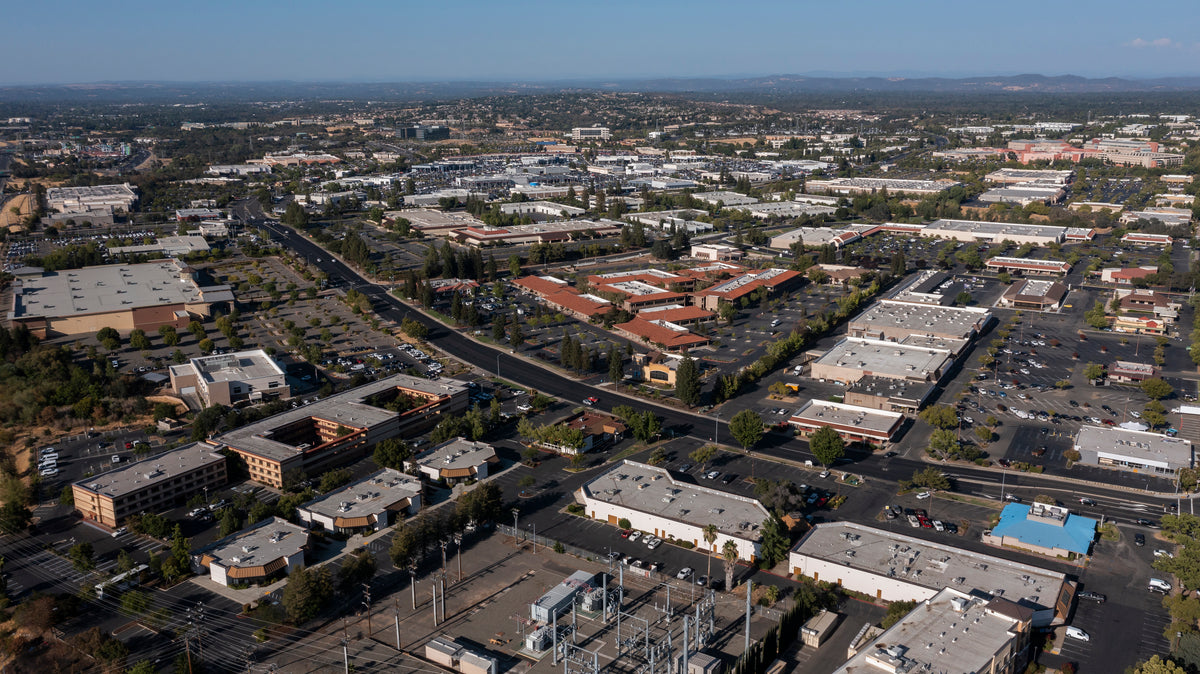 An aerial view of Antelope, part of S&G’s flooring service area.