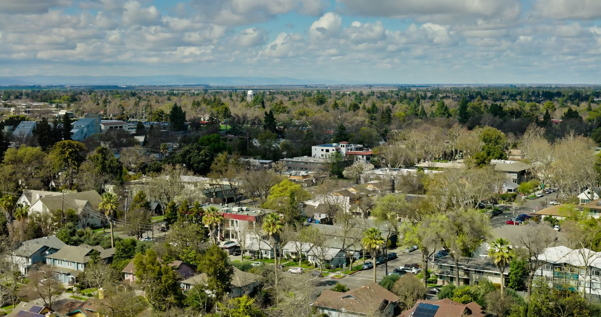 An aerial view of Carmichael, part of S&G’s flooring service area.