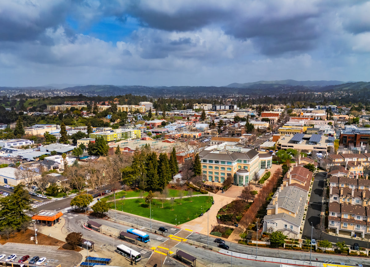 An aerial view of Castro Valley, part of S&G’s flooring service area.