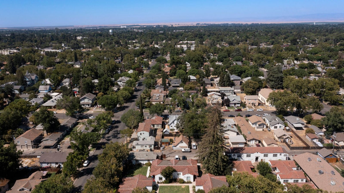 An aerial view of Fair Oaks, part of S&G’s flooring service area.