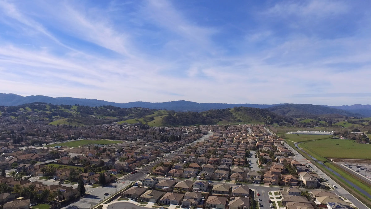An aerial view of Gilroy, part of S&G’s flooring service area.