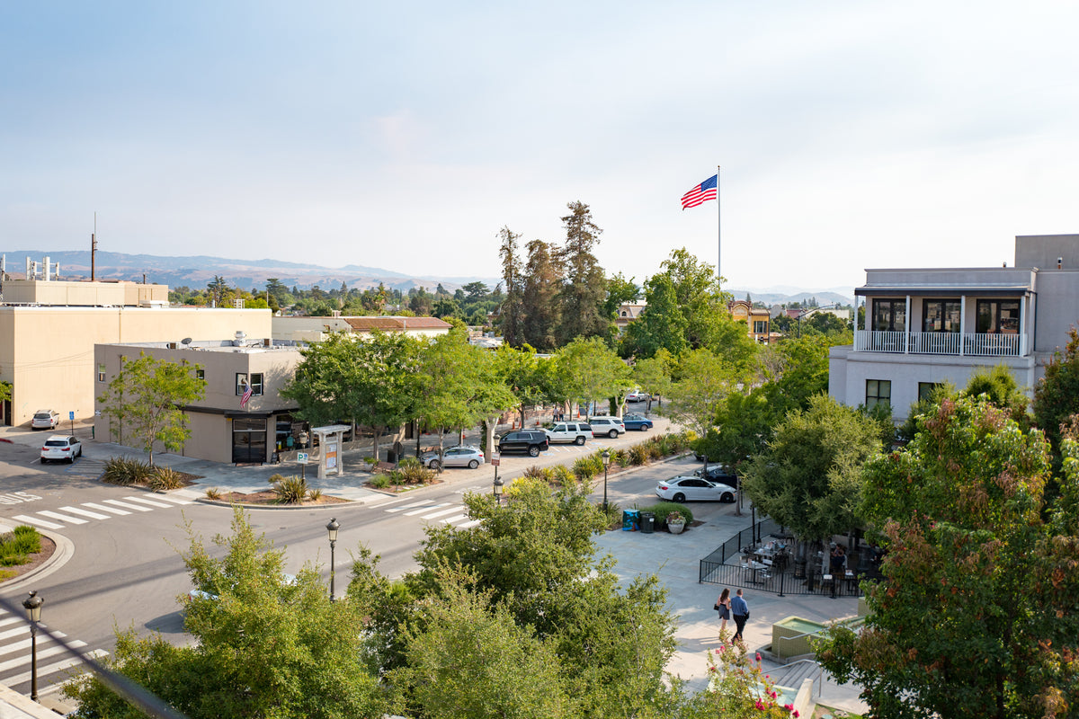 An aerial view of Livermore, part of S&G’s flooring service area.