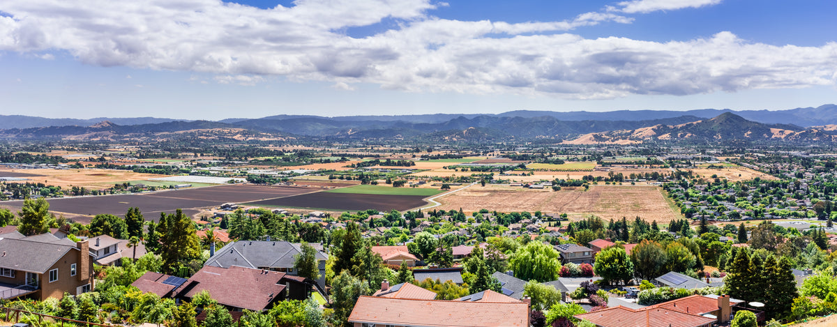 An aerial view of Morgan Hill, part of S&G’s flooring service area.