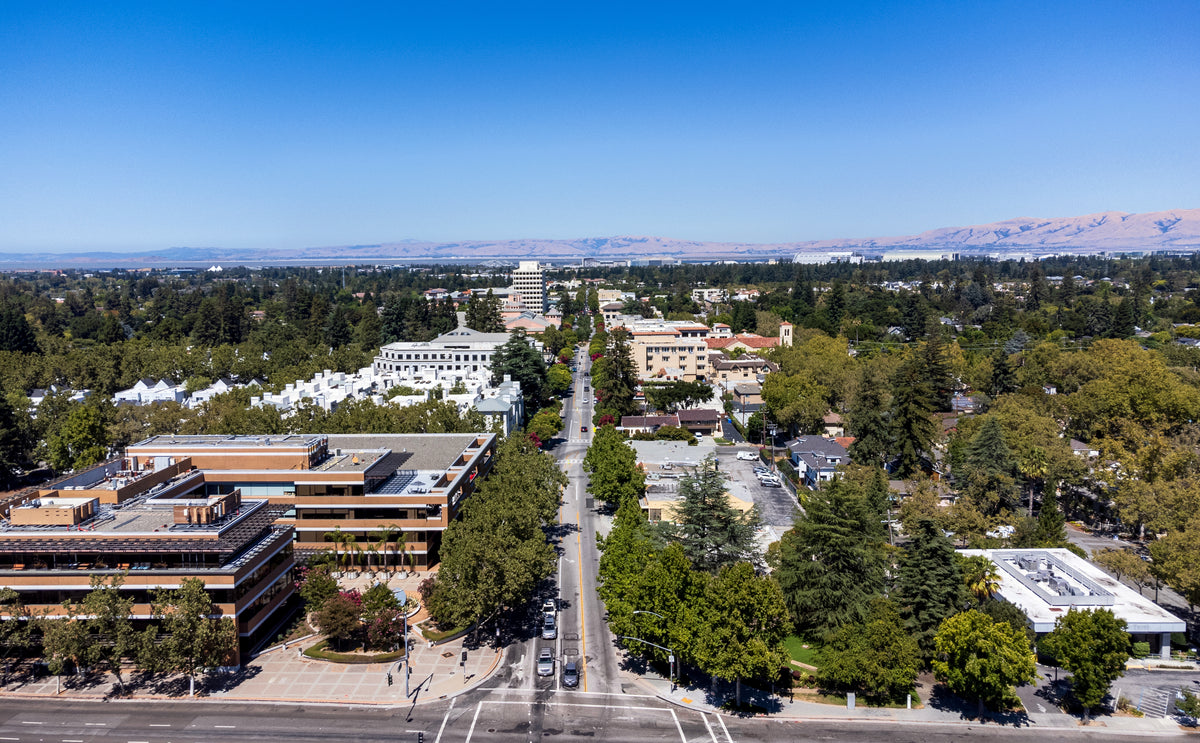 An aerial view of Mountain View, part of S&G’s flooring service area.