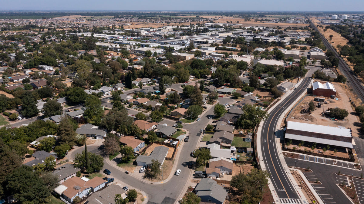 An aerial view of Rosemont, part of S&G’s flooring service area.