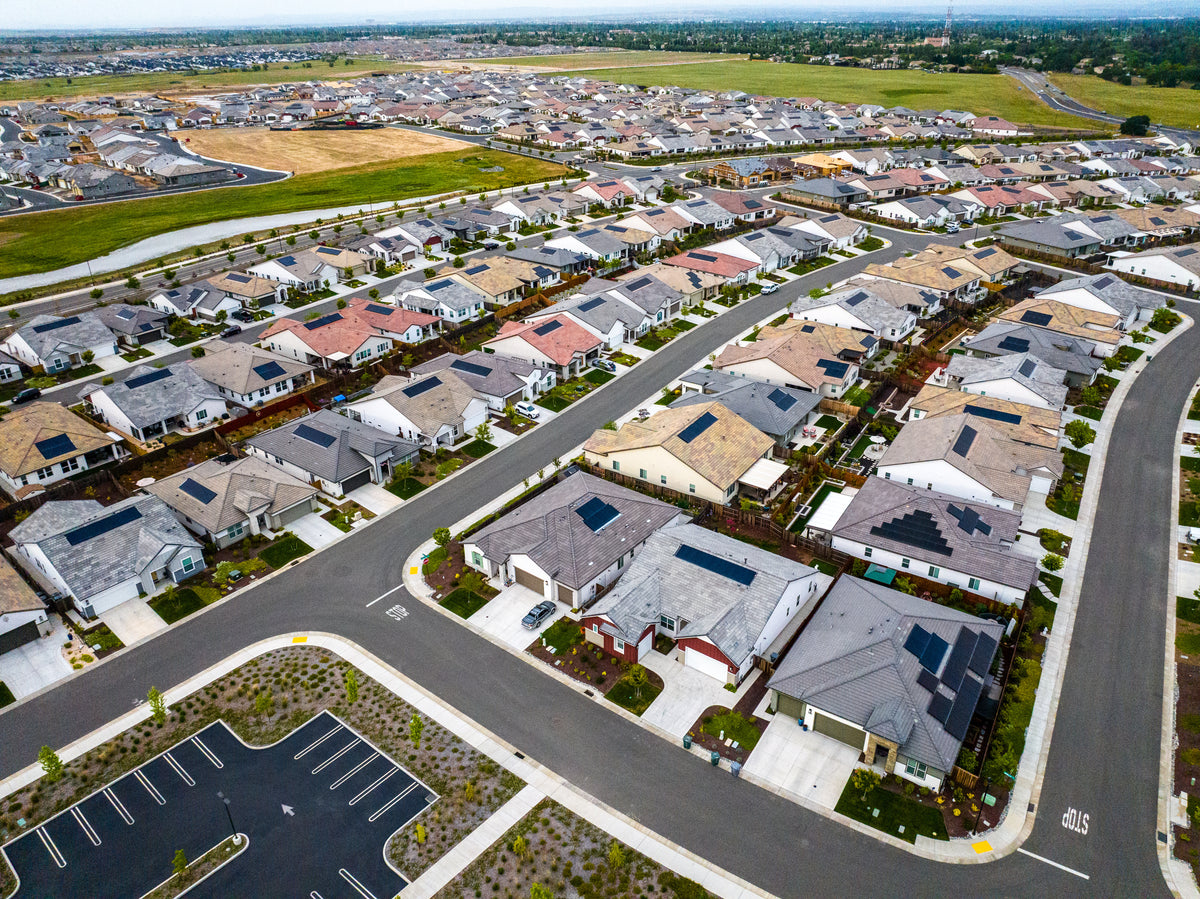 Aerial view of Roseville, California, one of S&G Carpet and More’s service locations.