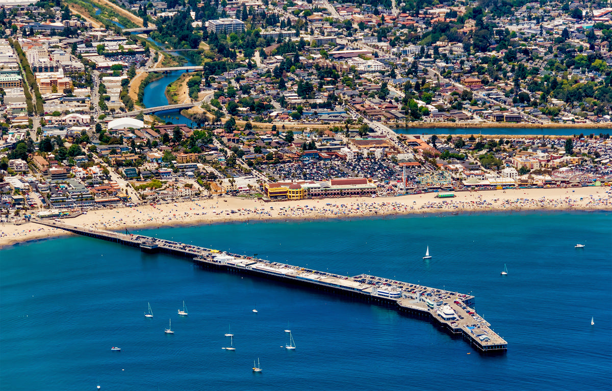 An aerial view of Santa Cruz, part of S&G’s flooring service area.