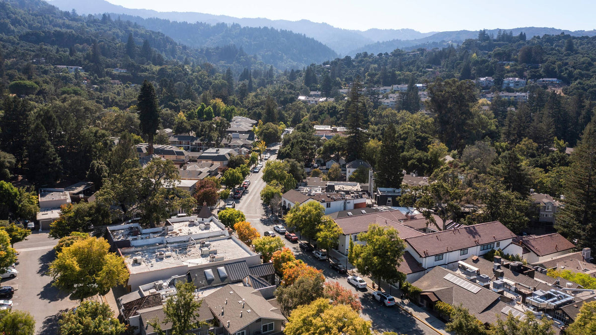 An aerial view of Saratoga, part of S&G’s flooring service area.
