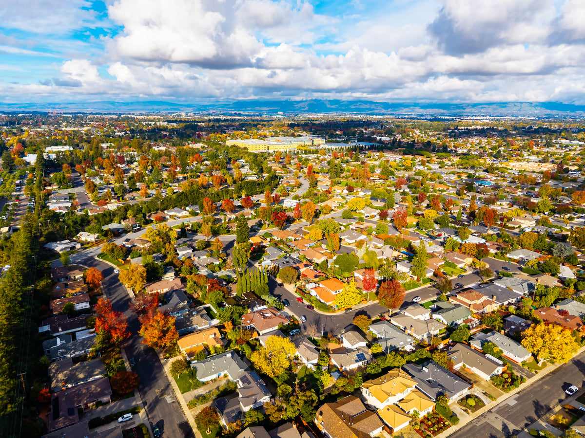An aerial view of Union City, part of S&G’s flooring service area.