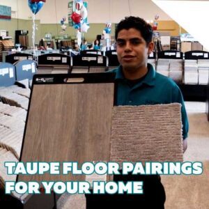Taupe & Grey Flooring Carpet & Waterproof Laminate