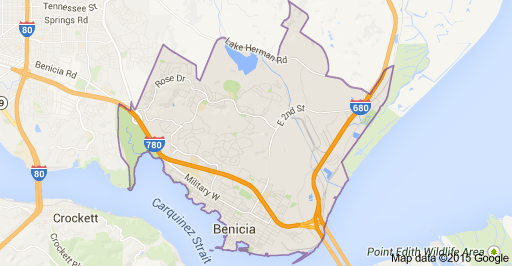 map benicia